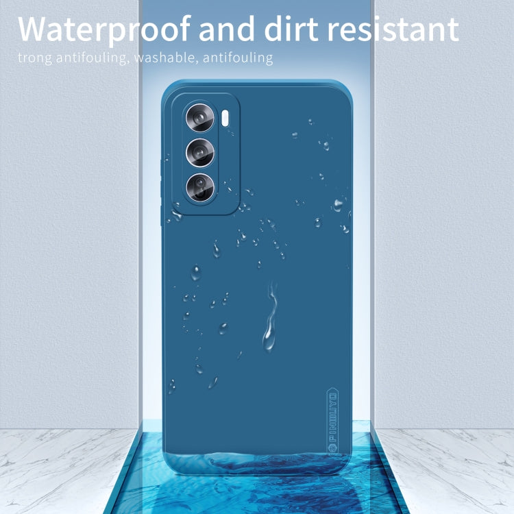 For OPPO Reno12 Global PINWUYO Sense Series Liquid Silicone TPU Phone Case(Blue) - Reno12 Cases by PINWUYO | Online Shopping South Africa | PMC Jewellery | Buy Now Pay Later Mobicred