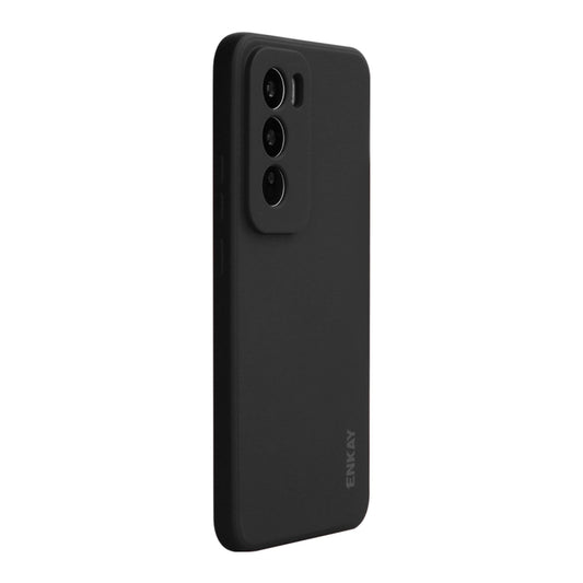 For OPPO Reno12 Pro ENKAY Liquid Silicone Soft Shockproof Phone Case(Black) - Reno12 Pro Cases by ENKAY | Online Shopping South Africa | PMC Jewellery | Buy Now Pay Later Mobicred