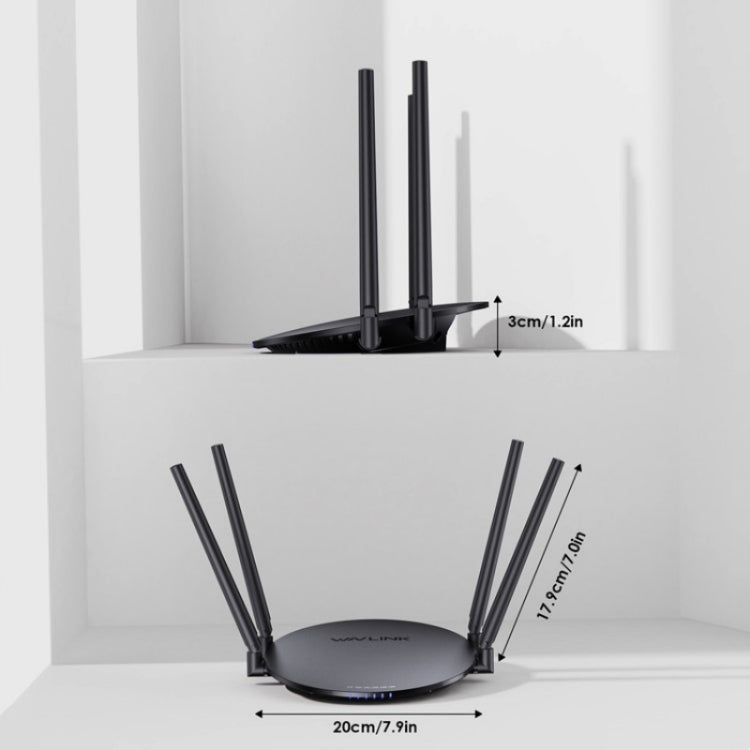 WAVLINK WN530G3 4x 5dBi Foldable Antenna AC1200 Dual Band Wireless Repeater Router, Plug:UK Plug - Wireless Routers by WAVLINK | Online Shopping South Africa | PMC Jewellery | Buy Now Pay Later Mobicred