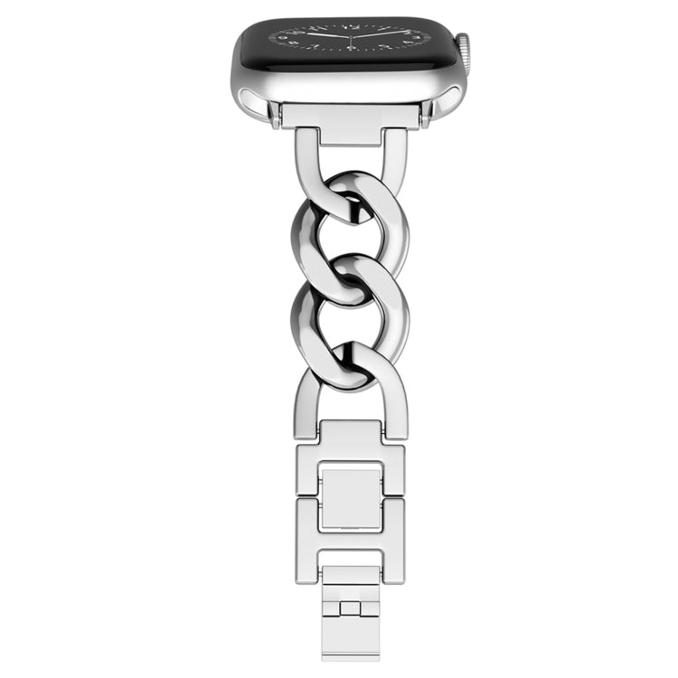 For Apple Watch Series 9 45mm Quick-Release Metal Chain Watch Band(Silver) - free shipping - PMC TechLife - Order now!