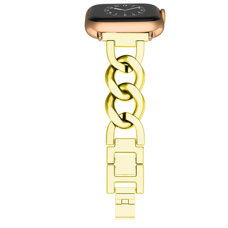 For Apple Watch SE 2023 40mm Quick-Release Metal Chain Watch Band(Gold) - free shipping - PMC TechLife - Order now!