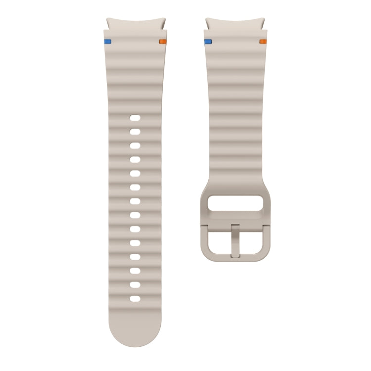 For Samsung Galaxy Watch 6 40 / 44mm Wave Pattern Stitched Silicone Watch Band(Starlight) - free shipping - PMC TechLife - Order now!