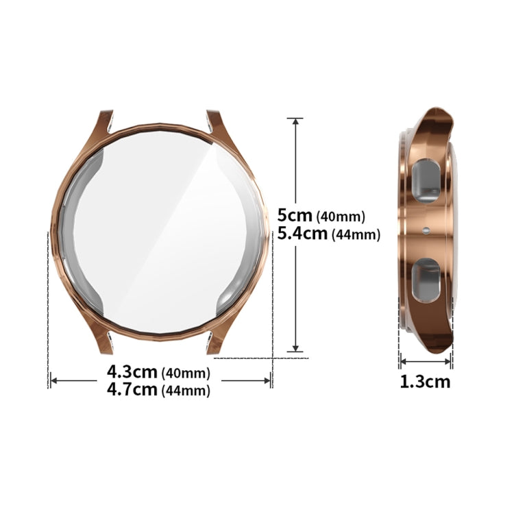 For Samsung Galaxy Watch7 44mm ENKAY Hat-Prince Full Coverage Electroplated Soft TPU Case with Screen Protection(Dark Blue) - free shipping - PMc TechLife - Order now!