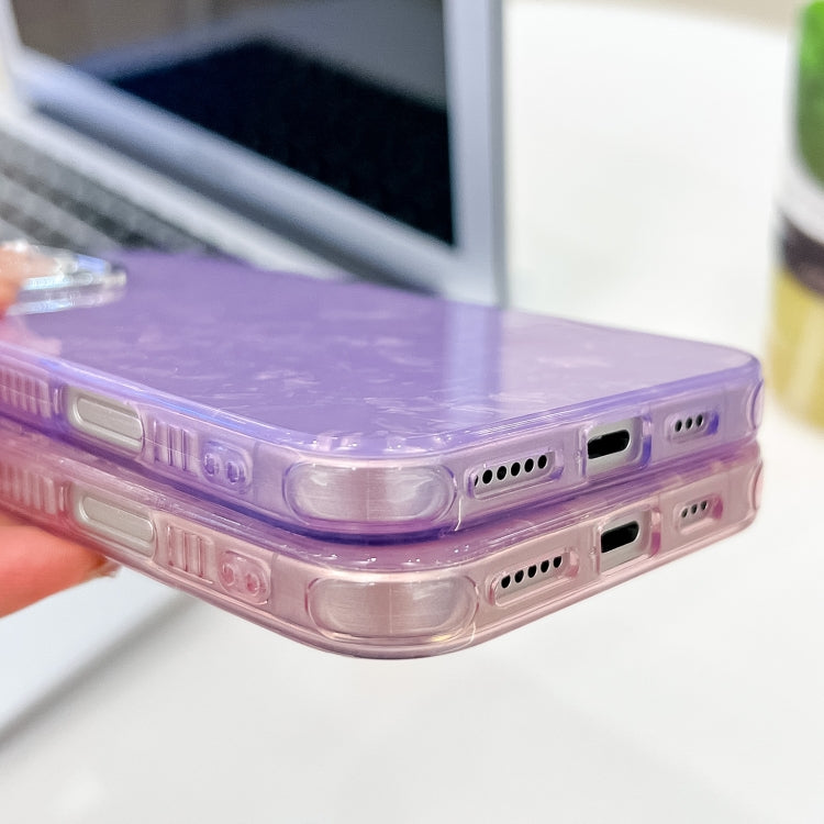 For iPhone 16 Plating Glitter Texture TPU Phone Case with Lens Film(Purple Feather Yarn) - iPhone 16 Cases by PMC Jewellery | Online Shopping South Africa | PMC Jewellery | Buy Now Pay Later Mobicred