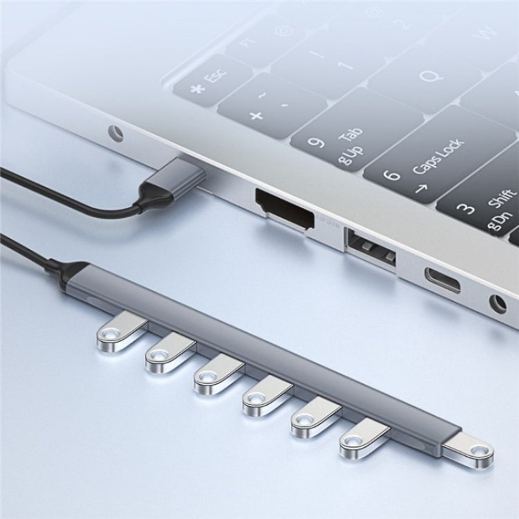 ADS-303A Data Transmission USB 3.0 / 2.0 Hub Expansion Dock Station 7-Port USB Adapter - USB 3.0 HUB by PMC TechLife | Online Shopping South Africa | PMC TechLife | Buy Now Pay Later Mobicred