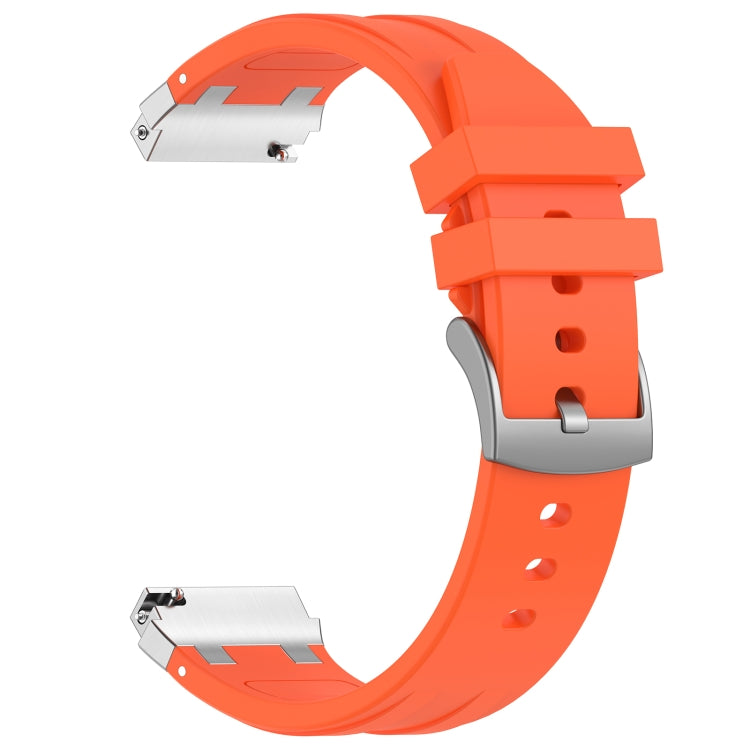 For Amazfit Bip U 20mm Quick Release Silver Buckle Royal Silicone Watch Band(Orange) - free shipping - PMC TechLife - Order now!
