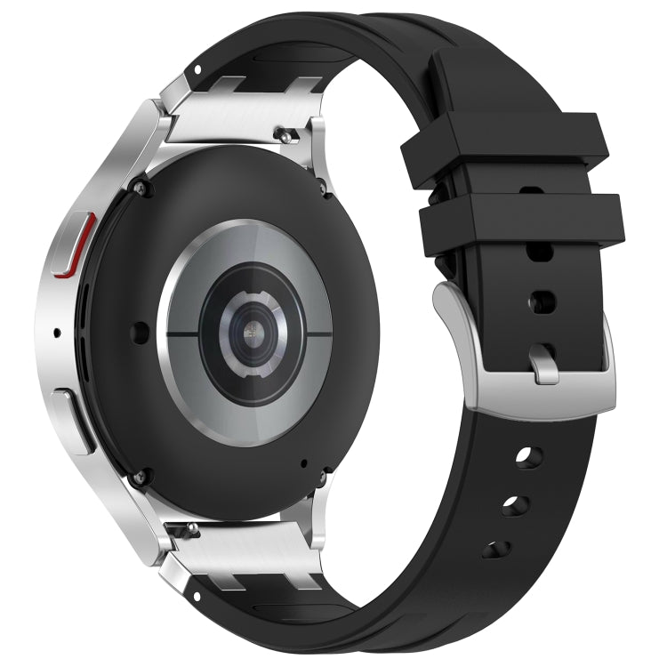 For Amazfit Bip3 20mm Quick Release Silver Buckle Royal Silicone Watch Band(Black) - free shipping - PMC TechLife - Order now!