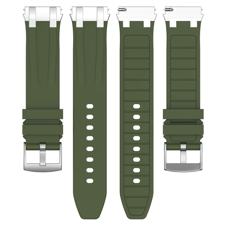 For Amazfit GTS 2e 20mm Quick Release Silver Buckle Royal Silicone Watch Band(Olive Green) - free shipping - PMC TechLife - Order now!