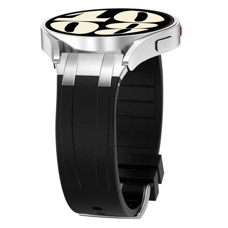 For Amazfit GTS 2 Mini 20mm Quick Release Silver Buckle Royal Silicone Watch Band(Black) - free shipping - PMC TechLife - Order now!