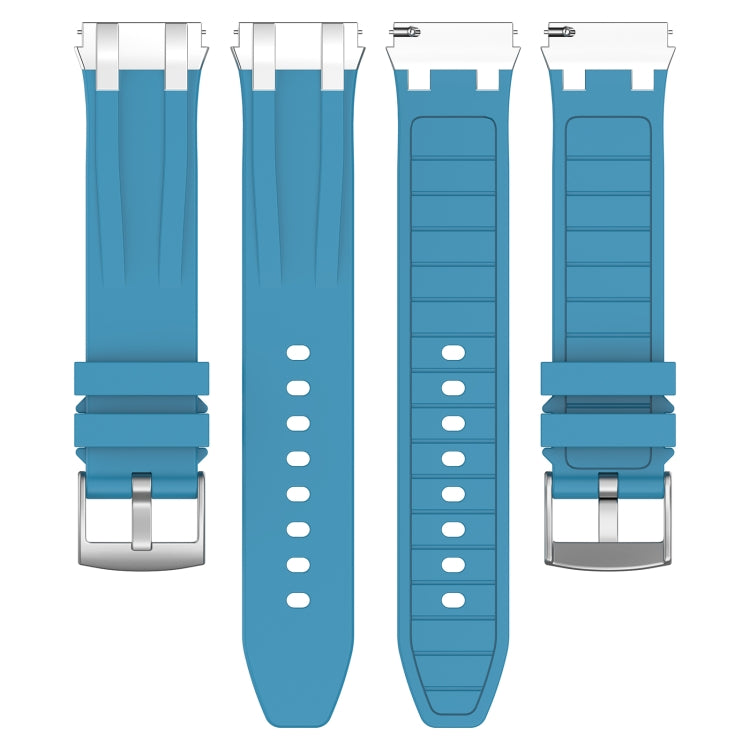 For Amazfit Pop Pro 20mm Quick Release Silver Buckle Royal Silicone Watch Band(Sea Blue) - free shipping - PMC TechLife - Order now!