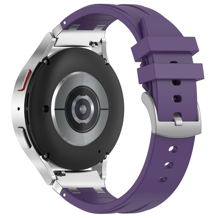 For Amazfit Pop Pro 20mm Quick Release Silver Buckle Royal Silicone Watch Band(Purple) - free shipping - PMC TechLife - Order now!