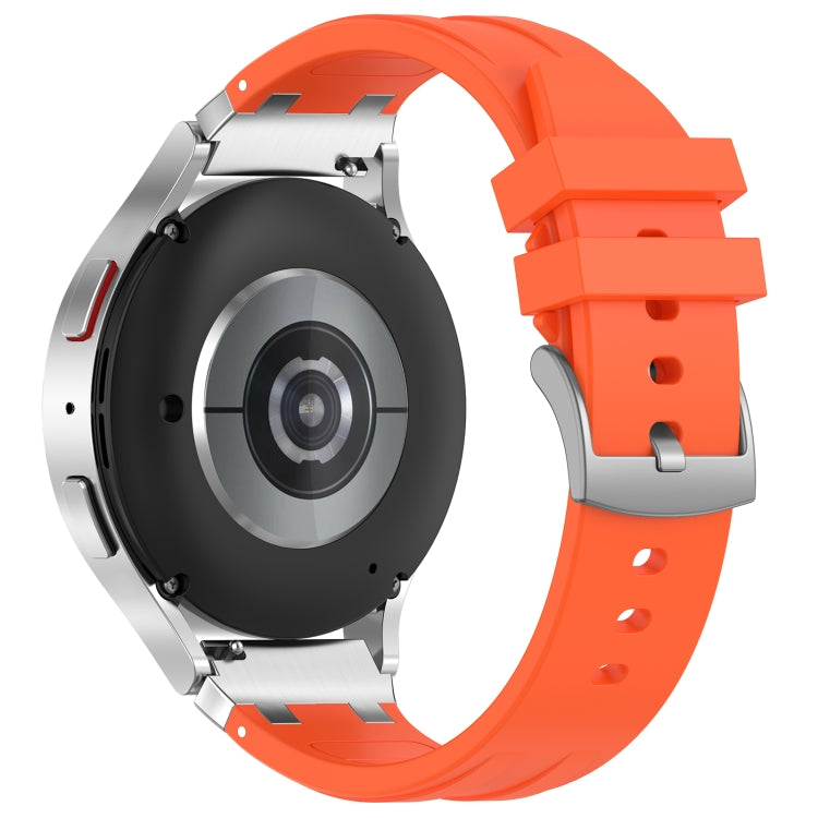 For Amazfit Pop 20mm Quick Release Silver Buckle Royal Silicone Watch Band(Orange) - free shipping - PMC TechLife - Order now!
