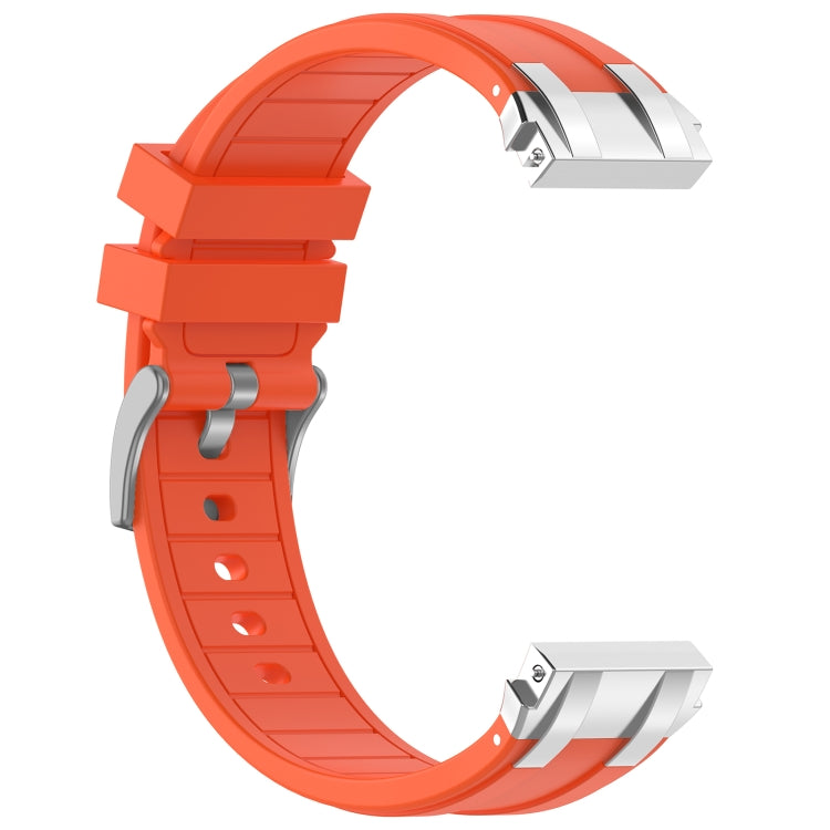 For Amazfit Pop 20mm Quick Release Silver Buckle Royal Silicone Watch Band(Orange) - free shipping - PMC TechLife - Order now!