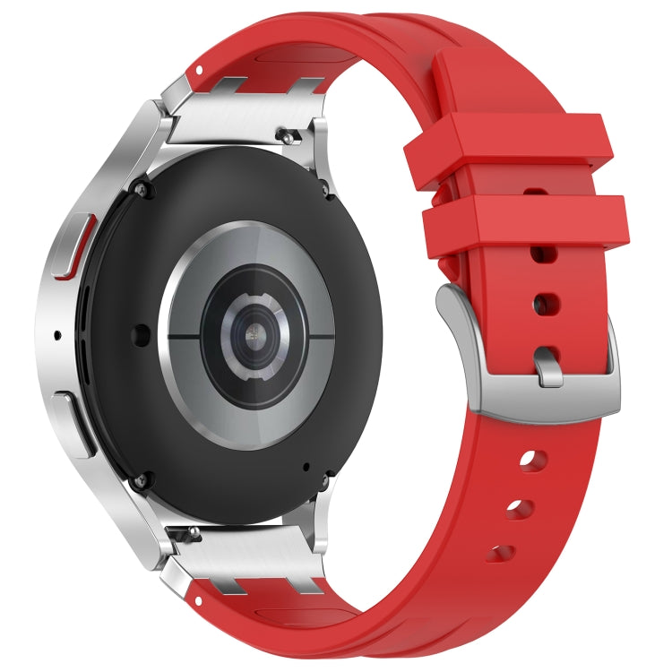 For Amazfit Pop 20mm Quick Release Silver Buckle Royal Silicone Watch Band(Red) - free shipping - PMC TechLife - Order now!