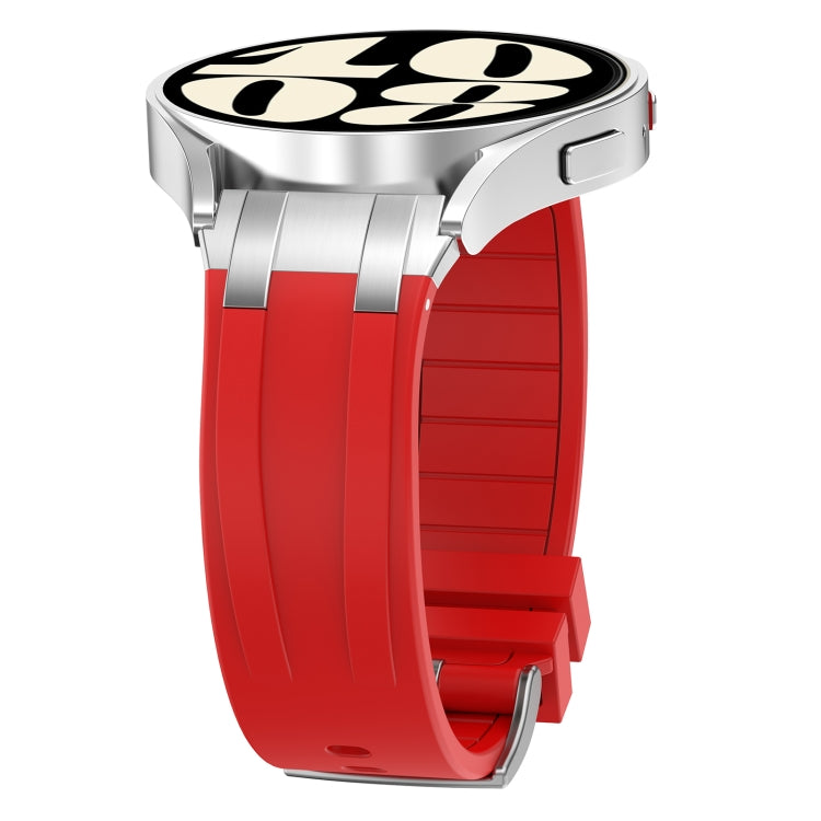 For Amazfit Pop 20mm Quick Release Silver Buckle Royal Silicone Watch Band(Red) - free shipping - PMC TechLife - Order now!