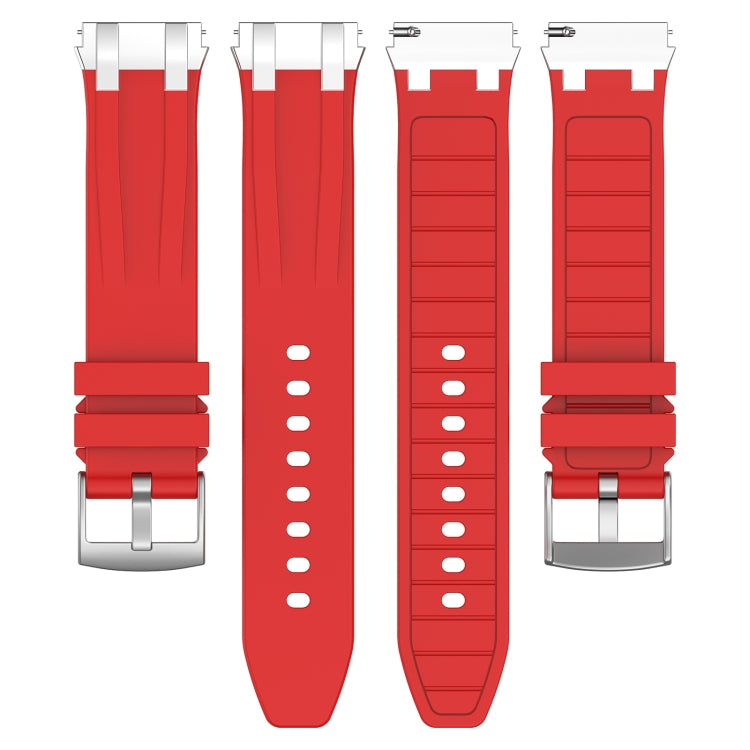For Amazfit Pop 20mm Quick Release Silver Buckle Royal Silicone Watch Band(Red) - free shipping - PMC TechLife - Order now!