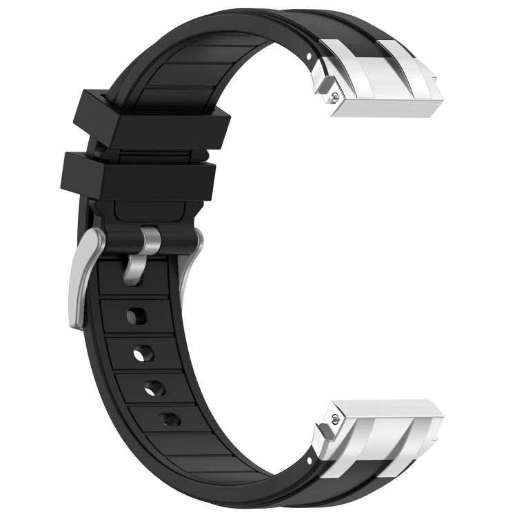 For Amazfit GTS 2 20mm Quick Release Silver Buckle Royal Silicone Watch Band(Black) - free shipping - PMC TechLife - Order now!