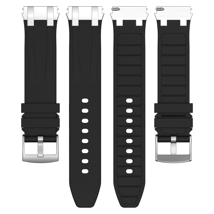 For Amazfit Bip S 20mm Quick Release Silver Buckle Royal Silicone Watch Band(Black) - free shipping - PMC TechLife - Order now!