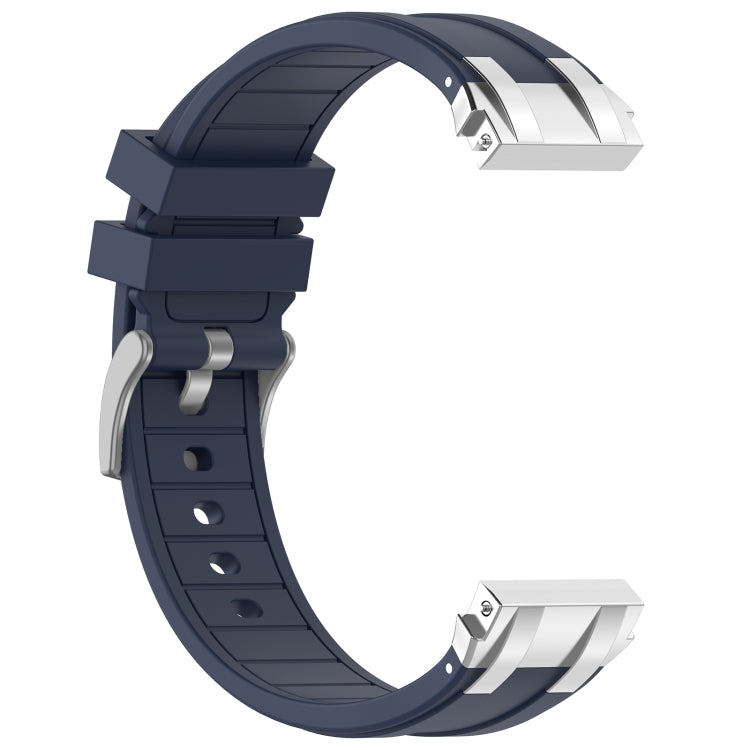 For Amazfit Bip Lite 20mm Quick Release Silver Buckle Royal Silicone Watch Band(Navy Blue) - free shipping - PMC TechLife - Order now!