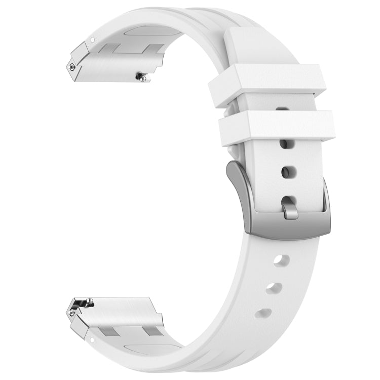 For Garmin Venu 3 22mm Quick Release Silver Buckle Royal Silicone Watch Band(White) - free shipping - PMC TechLife - Order now!