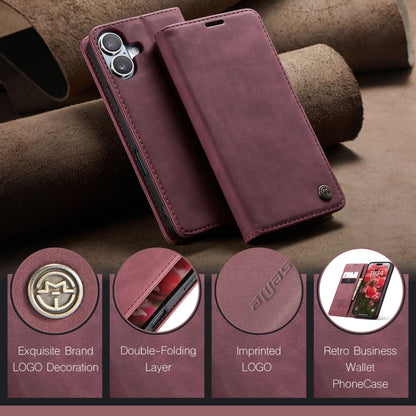 For iPhone 16 CaseMe 013 Multifunctional Horizontal Flip Leather Phone Case(Red) - iPhone 16 Cases by CaseMe | Online Shopping South Africa | PMC Jewellery | Buy Now Pay Later Mobicred