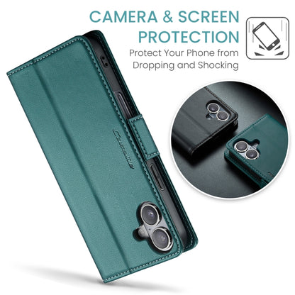 For iPhone 16 Plus CaseMe 023 Butterfly Buckle Litchi Texture RFID Anti-theft Leather Phone Case(Green) - iPhone 16 Plus Cases by CaseMe | Online Shopping South Africa | PMC Jewellery | Buy Now Pay Later Mobicred