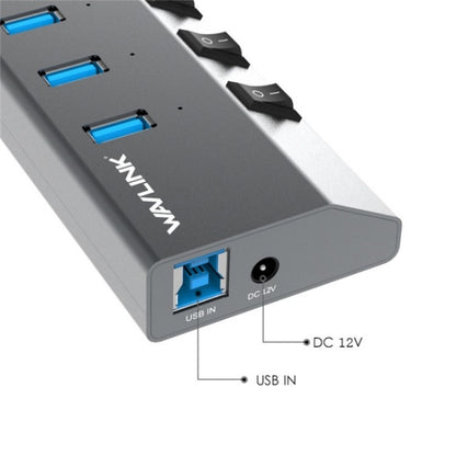 WAVLINK UH3076 5Gbps 7-port USB 3.0 Hub with Independent Switch and LED Indicator(AU Plug) - USB 3.0 HUB by WAVLINK | Online Shopping South Africa | PMC Jewellery | Buy Now Pay Later Mobicred