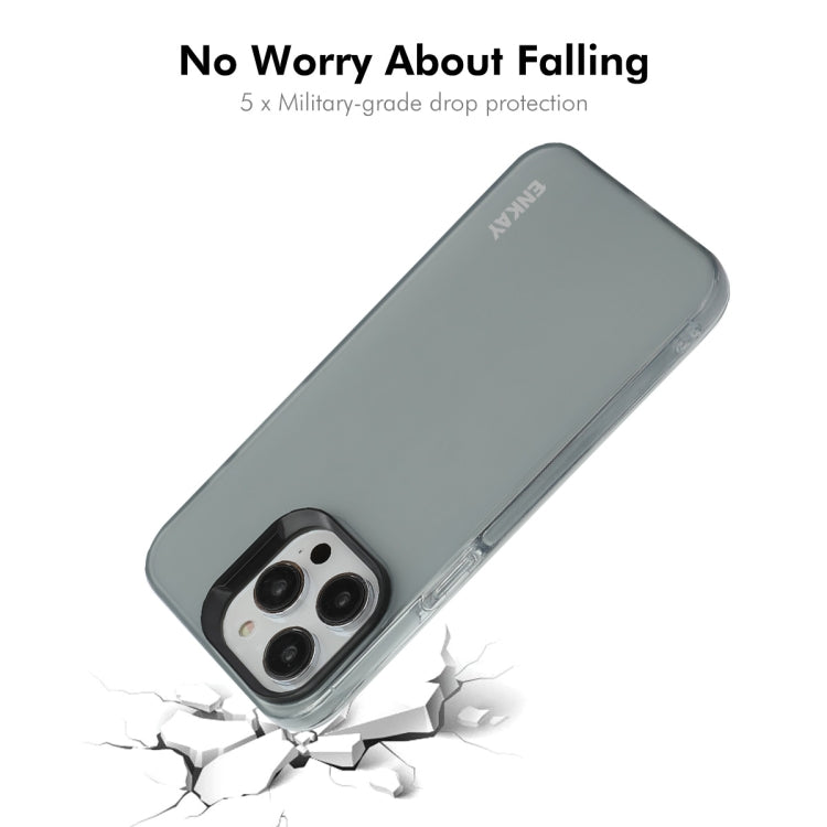 For iPhone 16 Pro ENKAY Hat-Prince Translucent Matte TPU Soft Phone Case(Grey) - iPhone 16 Pro Cases by ENKAY | Online Shopping South Africa | PMC Jewellery | Buy Now Pay Later Mobicred