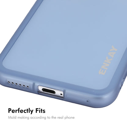 For Huawei Pura 70 ENKAY Hat-Prince Translucent Matte TPU Phone Case with Lens Film(Blue) - Huawei Cases by ENKAY | Online Shopping South Africa | PMC Jewellery | Buy Now Pay Later Mobicred