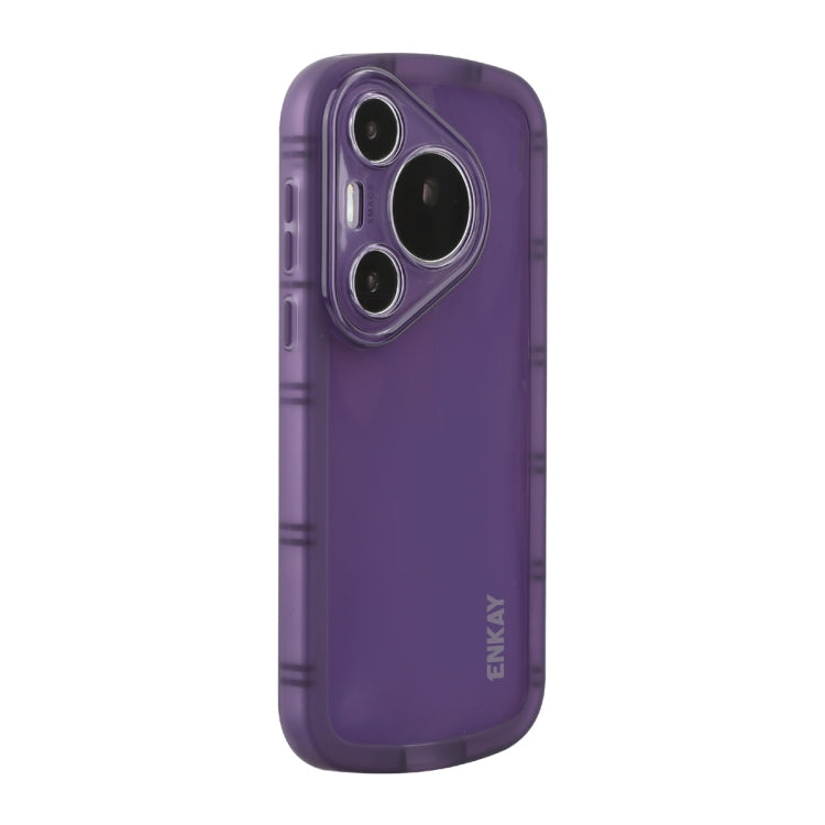 For Huawei Pura 70 Pro / 70 Pro+ ENKAY Hat-Prince Translucent Matte TPU Shockproof Phone Case(Purple) - Huawei Cases by ENKAY | Online Shopping South Africa | PMC Jewellery | Buy Now Pay Later Mobicred