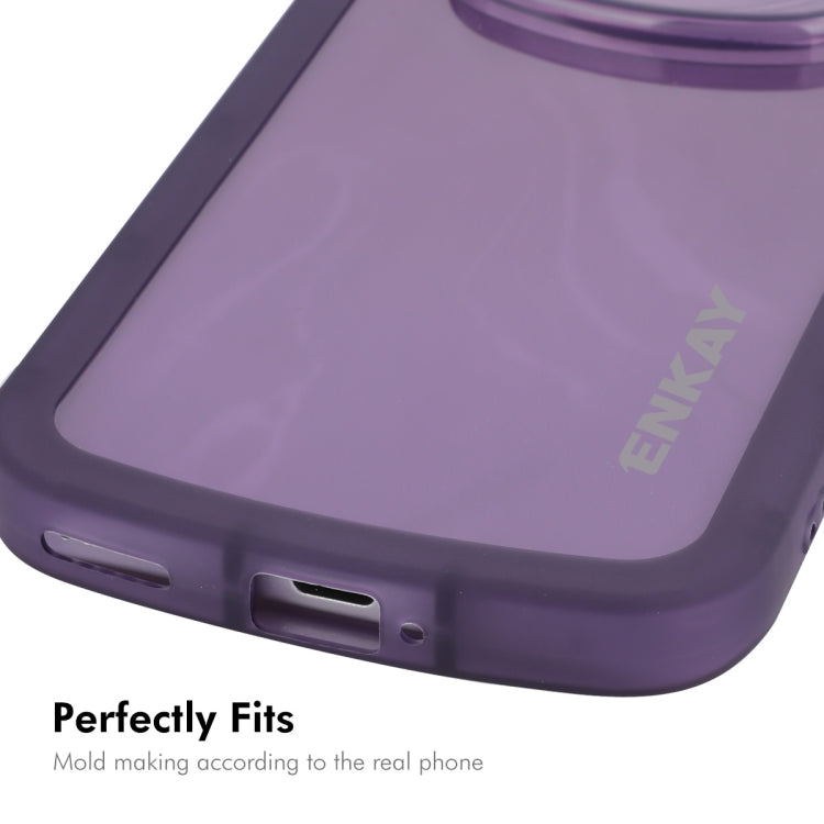 For Honor Magic6 ENKAY Hat-Prince Translucent Matte TPU Shockproof Phone Case(Purple) - Honor Cases by ENKAY | Online Shopping South Africa | PMC Jewellery | Buy Now Pay Later Mobicred