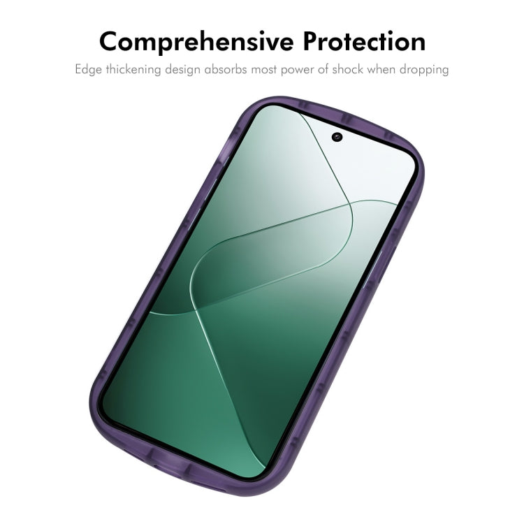 For Xiaomi 14 ENKAY Hat-Prince Translucent Matte TPU Phone Case + 9H Big Arc Edge Glass Film(Purple) - 14 Cases by ENKAY | Online Shopping South Africa | PMC Jewellery | Buy Now Pay Later Mobicred