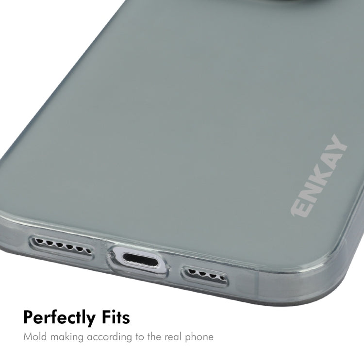 For iPhone 16 Pro Max ENKAY Hat-Prince Translucent Matte TPU Phone Case + 9H Big Arc Edge Film(White) - iPhone 16 Pro Max Cases by ENKAY | Online Shopping South Africa | PMC Jewellery | Buy Now Pay Later Mobicred