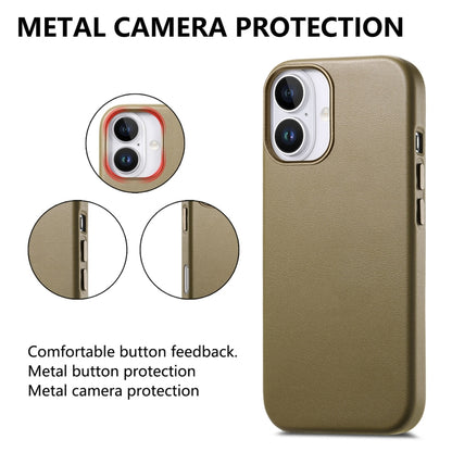 For iPhone 16 Plus Electroplated Metal Button Shockproof Phone Case(Green) - iPhone 16 Plus Cases by PMC Jewellery | Online Shopping South Africa | PMC Jewellery | Buy Now Pay Later Mobicred