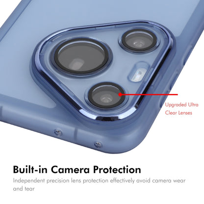 For Huawei Pura 70 ENKAY Hat-Prince Translucent Matte TPU Phone Case with Lens Film + 9H Big Arc Edge Film(Blue) - Huawei Cases by ENKAY | Online Shopping South Africa | PMC Jewellery | Buy Now Pay Later Mobicred