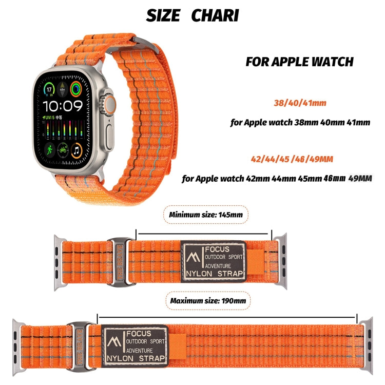 For Apple Watch Ultra 49mm Two Sections Nylon Hook and Loop Fastener Watch Band(Storm Black) - Watch Bands by PMC Jewellery | Online Shopping South Africa | PMC Jewellery | Buy Now Pay Later Mobicred