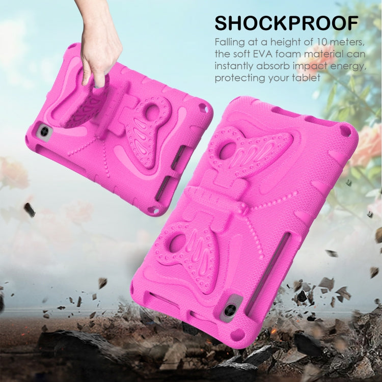 For Lenovo Tan M8 Gen4 8.0 2023 Butterfly Bracket EVA Shockproof Tablet Case(RoseRed) - free shipping - PMC TechLife - Order now!