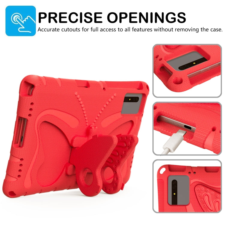 For Honor Tablet V7 11 2021 Butterfly Bracket EVA Shockproof Tablet Case(Red) - Honor by PMC TechLife | Online Shopping South Africa | PMC TechLife | Buy Now Pay Later Mobicred