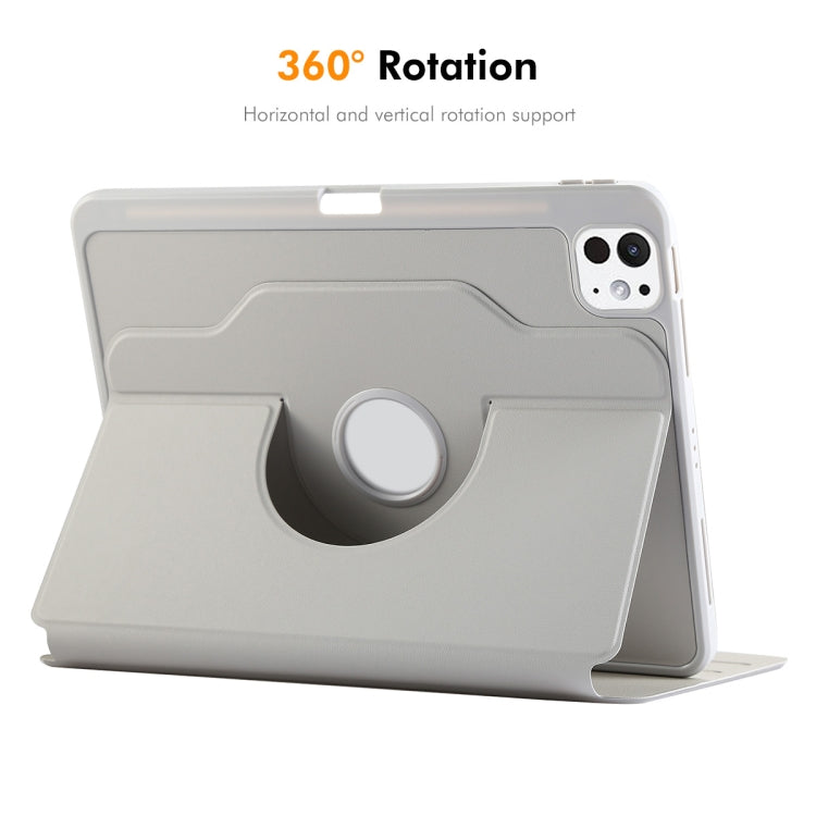 For iPad Pro 13 2024 ENKAY 360 Rotation TPU Leather Smart Tablet Case with Pen Slot(Beige) - free shipping - PMc TechLife - Order now!