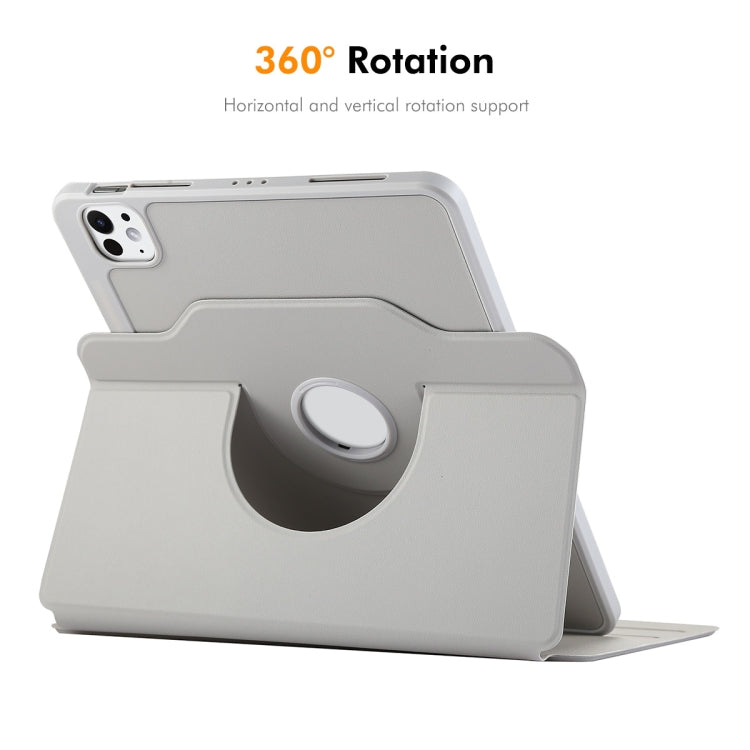 For iPad Pro 13 2024 ENKAY 360 Rotation TPU Leather Smart Tablet Case with Pen Slot(Beige) - free shipping - PMc TechLife - Order now!
