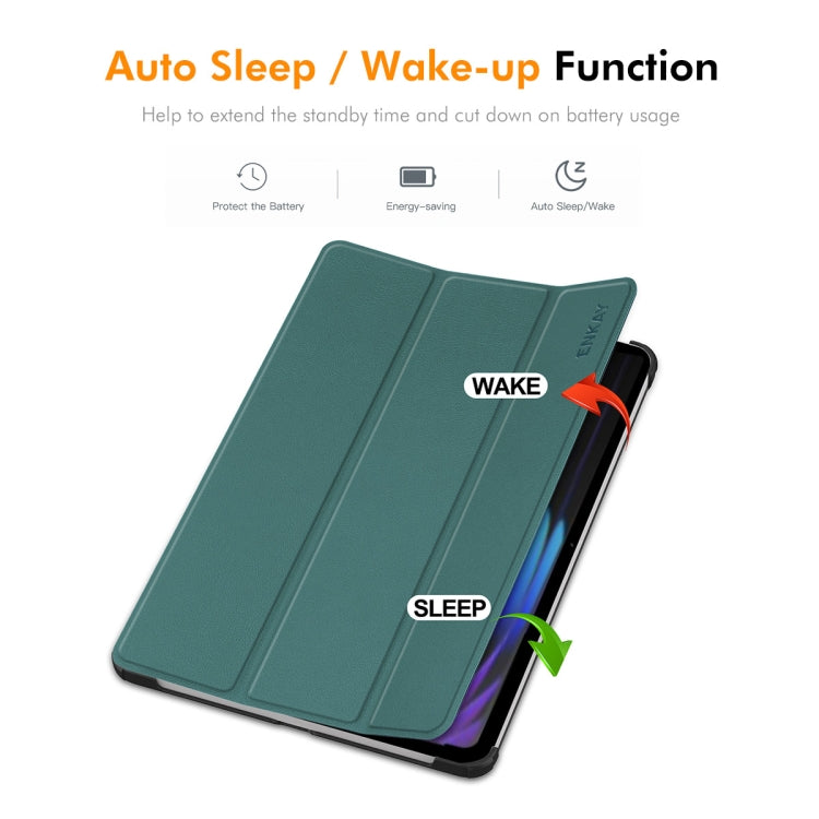 For Xiaomi Pad 7 / 7 Pro 11.2 ENKAY Tri-fold Custer Texture Leather Smart Tablet Case(Grey) - free shipping - PMc TechLife - Order now!