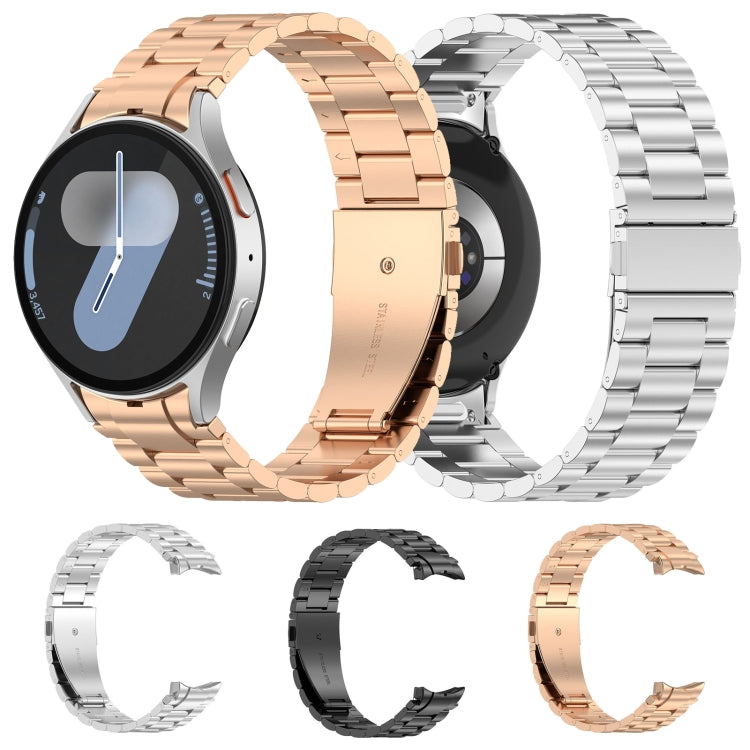 For Samsung Galaxy Watch 5 40 / 44mm Three Beads Button Quick Release Metal Watch Band(Silver) - free shipping - PMC TechLife - Order now!