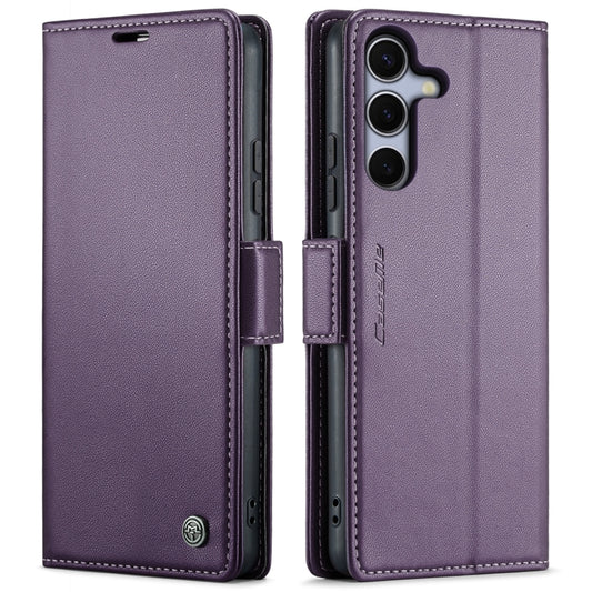 For Samsung Galaxy S25 5G CaseMe 023 Butterfly Buckle Litchi Texture RFID Anti-theft Leather Phone Case(Purple) - Galaxy S25 5G Cases by CaseMe | Online Shopping South Africa | PMC Jewellery | Buy Now Pay Later Mobicred