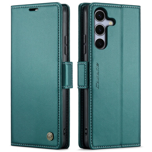 For Samsung Galaxy S25+ 5G CaseMe 023 Butterfly Buckle Litchi Texture RFID Anti-theft Leather Phone Case(Green) - Galaxy S25+ 5G Cases by CaseMe | Online Shopping South Africa | PMC Jewellery | Buy Now Pay Later Mobicred