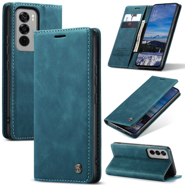 For OPPO Reno12 5G Global CaseMe 013 Multifunctional Horizontal Flip Leather Phone Case(Blue) - Reno12 Cases by CaseMe | Online Shopping South Africa | PMC Jewellery | Buy Now Pay Later Mobicred