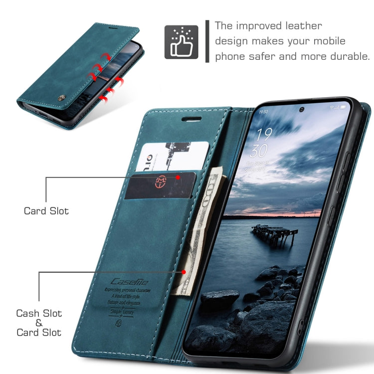 For OPPO Reno12 Pro 5G Global CaseMe 013 Multifunctional Horizontal Flip Leather Phone Case(Blue) - Reno12 Pro Cases by CaseMe | Online Shopping South Africa | PMC Jewellery | Buy Now Pay Later Mobicred