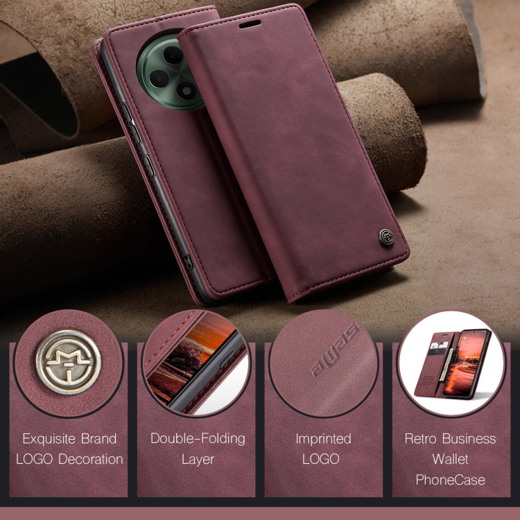 For OPPO Reno12 F /12 FS 5G CaseMe 013 Multifunctional Horizontal Flip Leather Phone Case(Red) - Reno12 F Cases by CaseMe | Online Shopping South Africa | PMC Jewellery | Buy Now Pay Later Mobicred