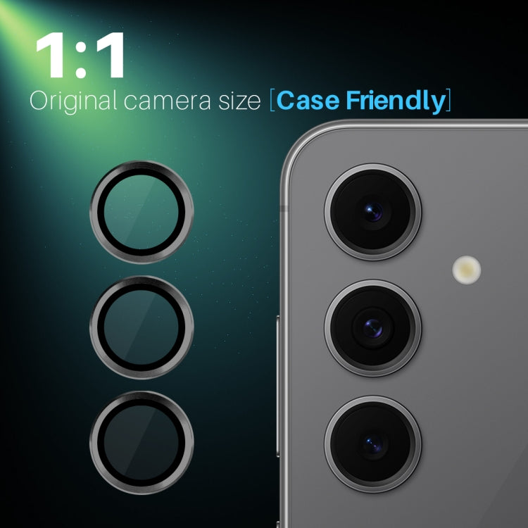 For Samsung Galaxy S24 FE 5G NORTHJO Camera Lens Protector CD Metal Ring Tempered Glass Film(Black) - free shipping - PMC Jewellery - Order now!