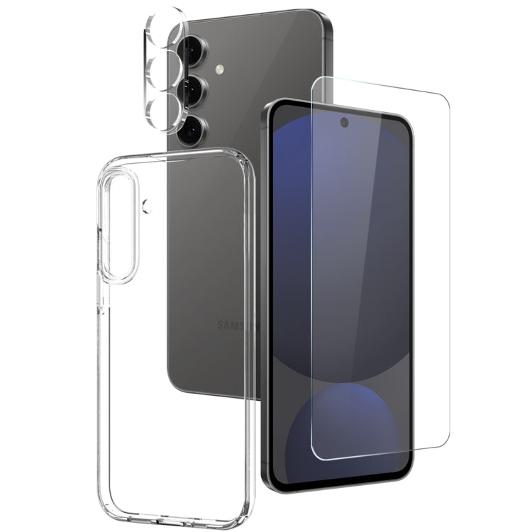 For Samsung Galaxy S25 5G NORTHJO TPU Case with Screen and Lens Film, Support Fingerprint Unlock(Transparent) - Galaxy S25 5G Cases by NORTHJO | Online Shopping South Africa | PMC Jewellery | Buy Now Pay Later Mobicred