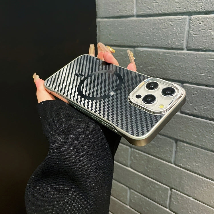 For iPhone 13 Pro Max AG Carbon Fiber Frameless MagSafe Phone Case(Gold) - free shipping - PMc TechLife - Order now!